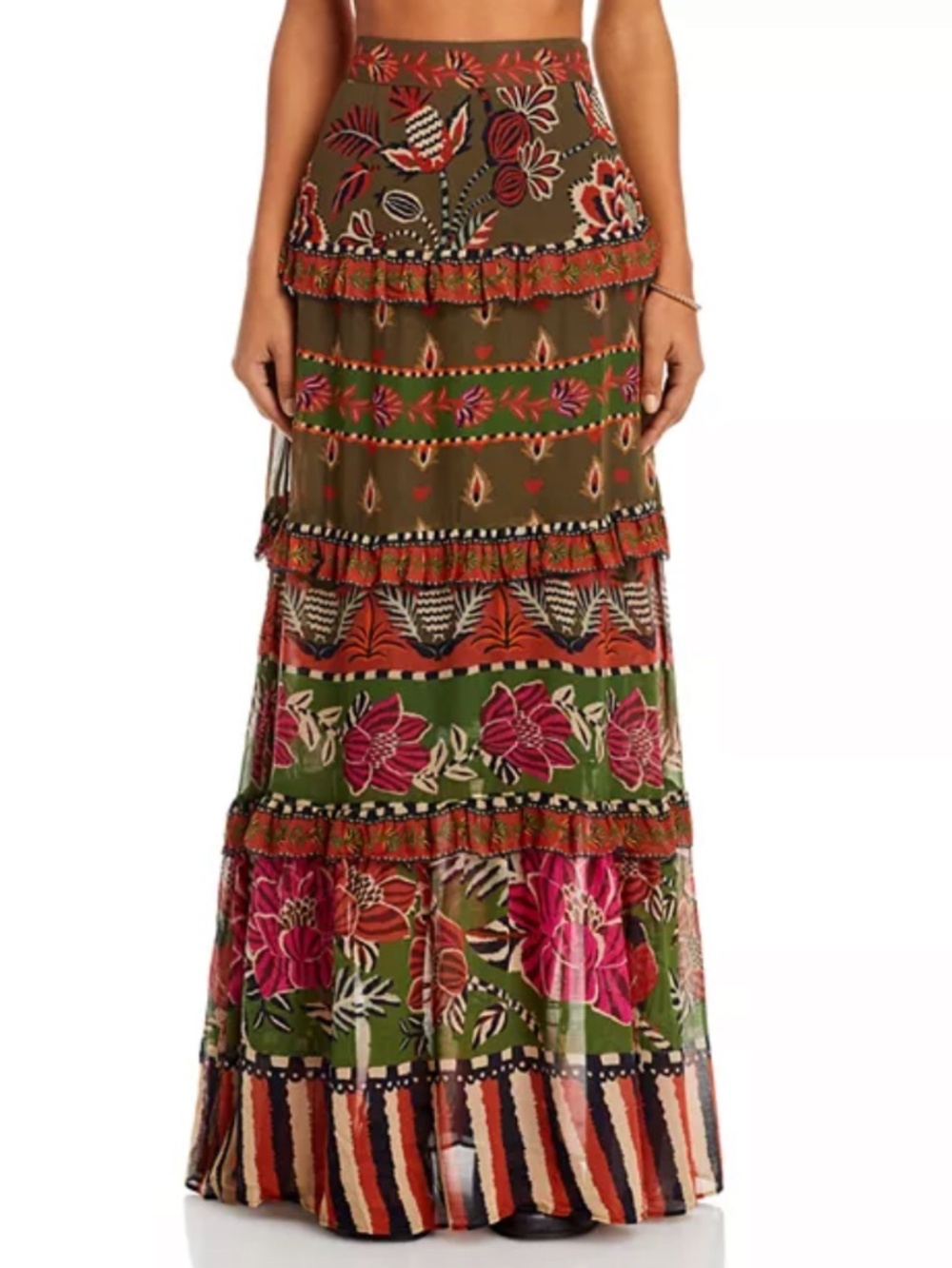 FARM Rio Ainika Floral Garden Maxi Skirt